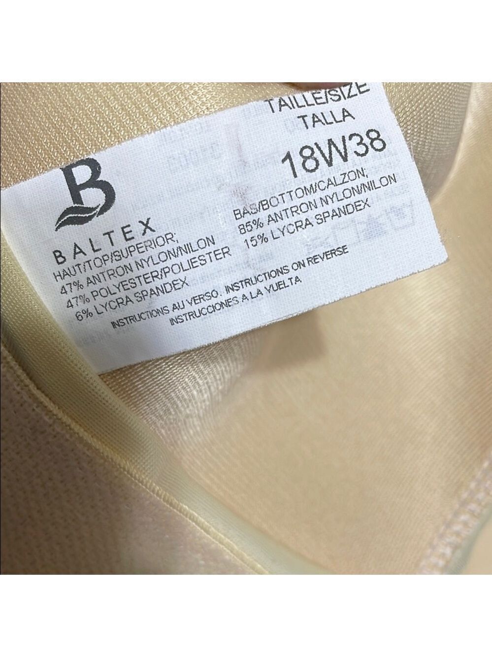 NWOT Baltex Blue and White One Piece Swimsuit Sz 18 - Picture 8 of 10